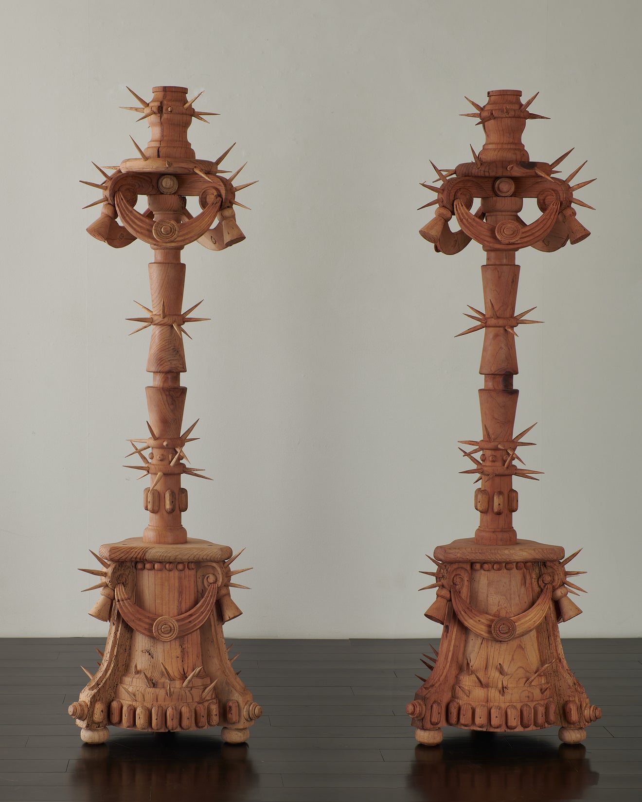 Pair of 'Patria' Handcrafted Candlesticks by Mike Diaz